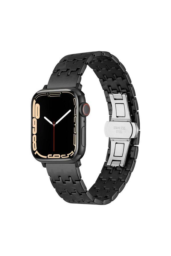 Cepmarketin Watch Ultra 49Mm Uyumlu Krd-86 Metal Zore Kordon Siyah - Image 1