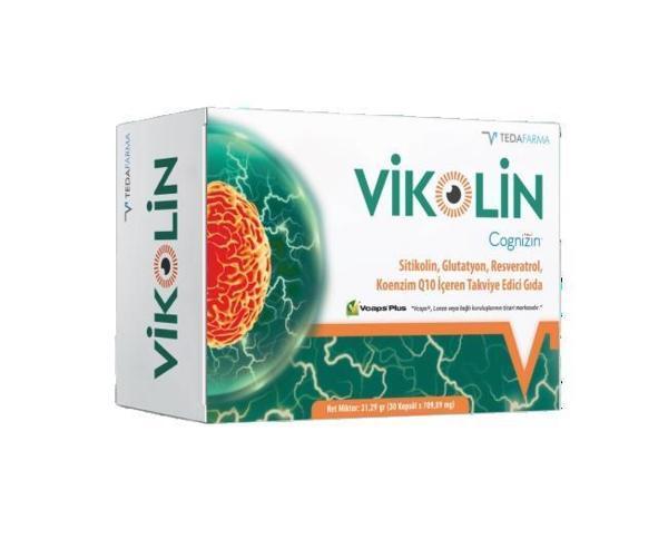 Vikolin Sitikolin, Glutatyon, Resveratrol, Koenzim Q10 30 Kapsül - Image 1