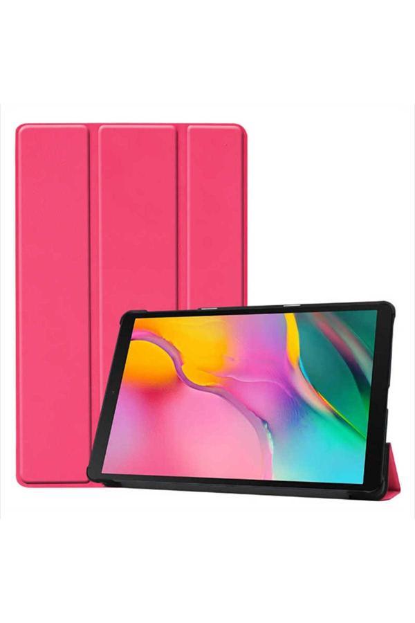 Kılıftech Galaxy T720 Tab S5E  Uyumlu Zore Smart Cover Standlı 1-1 Kılıf-Pembe - Image 1