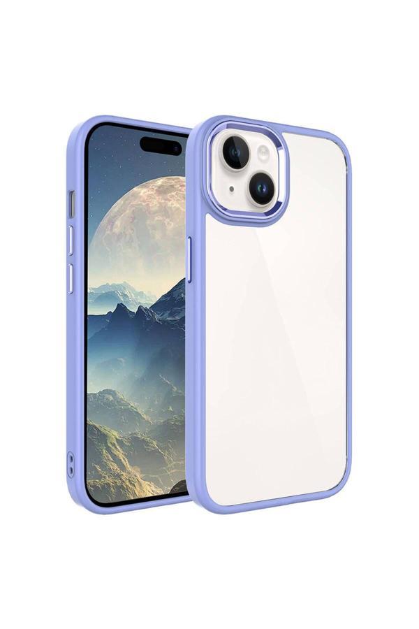 Zore İphone 15 Uyumlu Krom Kılıf-Lila - Image 1