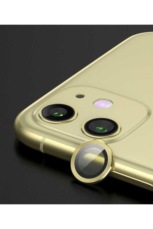 Vardar Aksesuar İphone 12 Mini Uyumlu Vrdr Cl-01 Kamera Koruyucu-Sarı - Image 1
