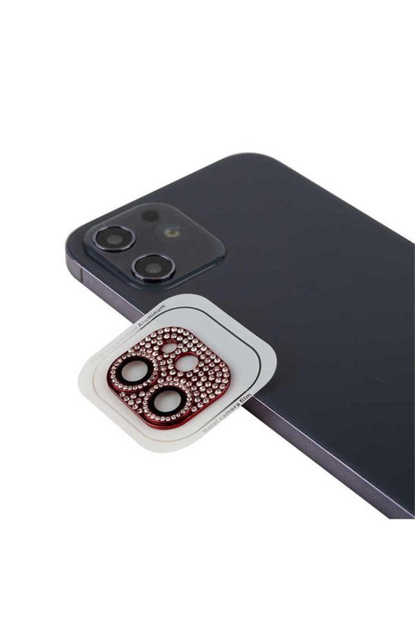 Avid Diva İphone 12 Uyumlu Zore Cl-08 Kamera Koruyucu-Kırmızı - Image 1