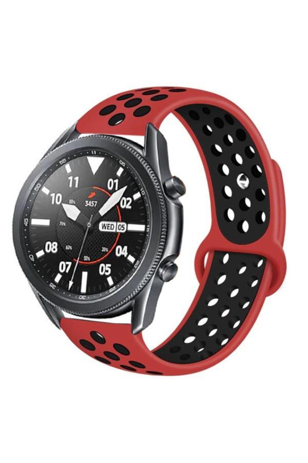 Base Dijital Huawei Gt2 46Mm Krd-02 Uyumlu Zore Kordon Kırmızı-Siyah - Image 1