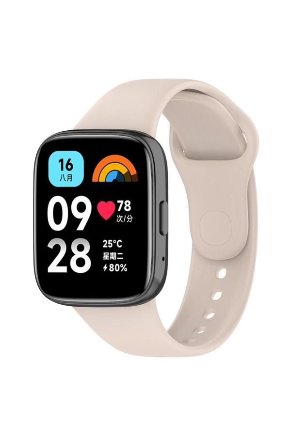 Doping Digital Xiaomi Redmi Watch 3 Active Uyumlu Klasik Zore Kordon Krem - Image 1