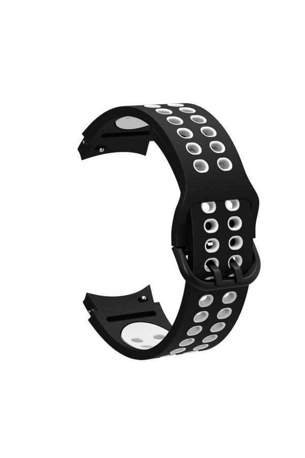 Kılıftech Galaxy Watch 4 40Mm Krd-02 Uyumlu Zore Kordon-Siyah-Beyaz - Image 1