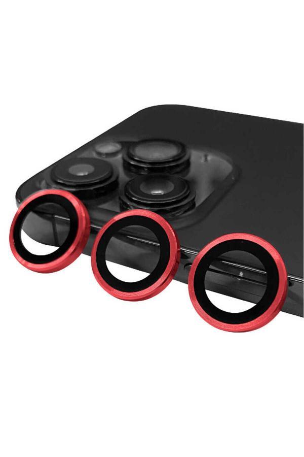 Vardar Aksesuar İphone 14 Pro Uyumlu Vrdr Cl-07 Kamera Koruyucu-Kırmızı - Image 1
