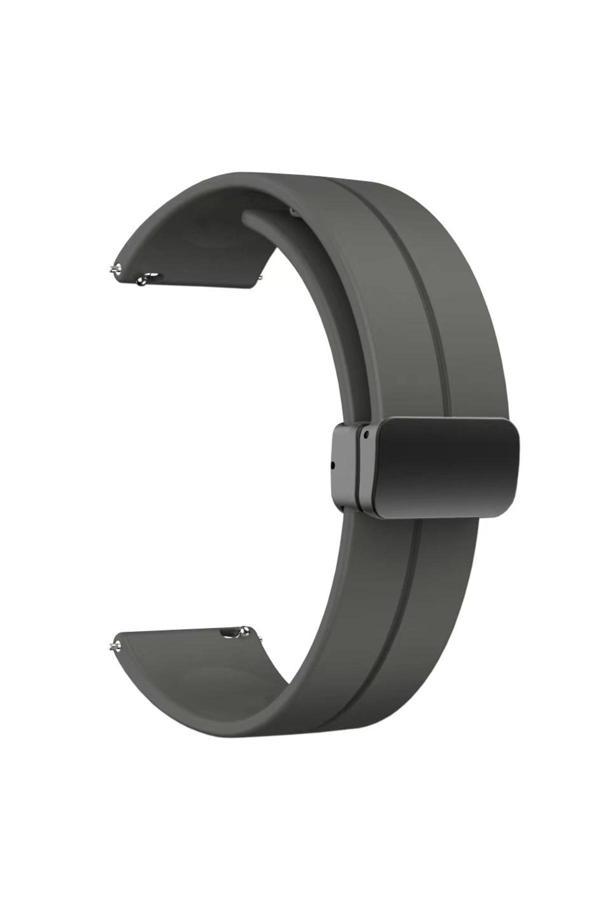 Szr Store Galaxy Watch Active 2 40Mm Krd-84 20Mm Uyumlu Pat Kordon Koyu Gri - Image 1