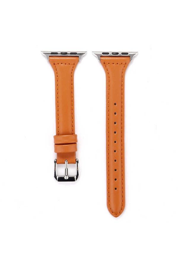 Zore Watch Ultra 49Mm Kordon Uyumlu Krd-28 Deri Strap Kayış Clo- Kahverengi - Image 1