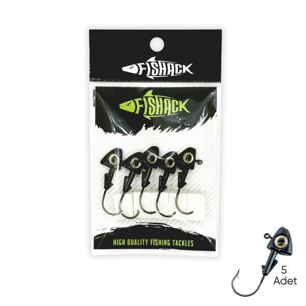 Kurşunlu Jighead Zoka - 6g - Fishack - Siyah (XHA07) - 5 Adet - Image 1