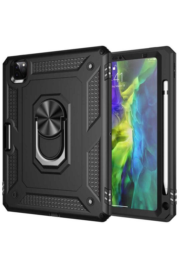 Kılıftech İpad Pro 11 2022 M2. Nesil Uyumlu Uyumlu Zore Tablet Vega Kapak-Siyah - Image 1
