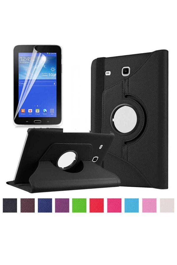 Kılıftech Galaxy Tab 3 Lite 7.0 T110  Uyumlu Zore Dönebilen Standlı Kılıf-Siyah - Image 1