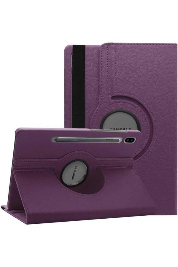 Kılıftech Galaxy Tab S7 T870  Uyumlu Zore Dönebilen Standlı Kılıf-Mor - Image 1