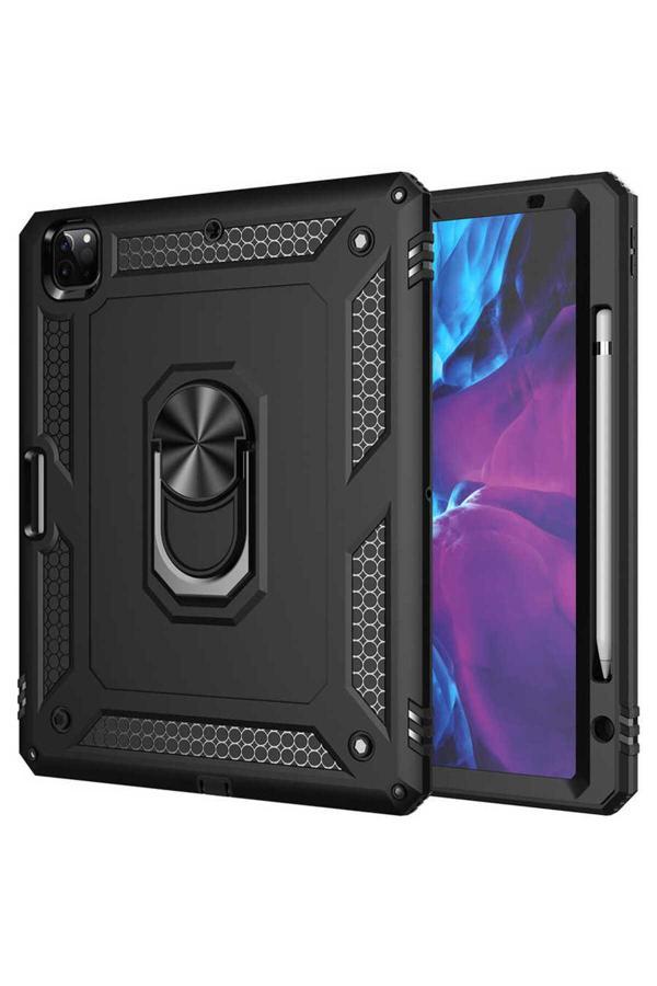 Zore İpad Pro 12.9 2020 (4.Nesil) - Uyumlu Zore Tablet Vega Kapak-Siyah - Image 1