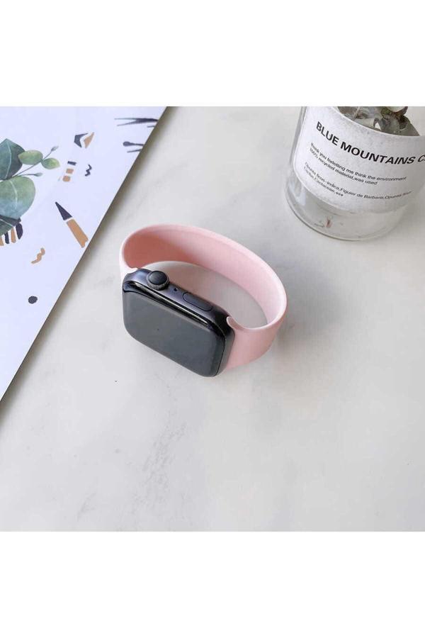 Eflink Watch 38Mm Uyumlu Krd-31 Solo Loop Medium Zore Kordon-Pembe - Image 1