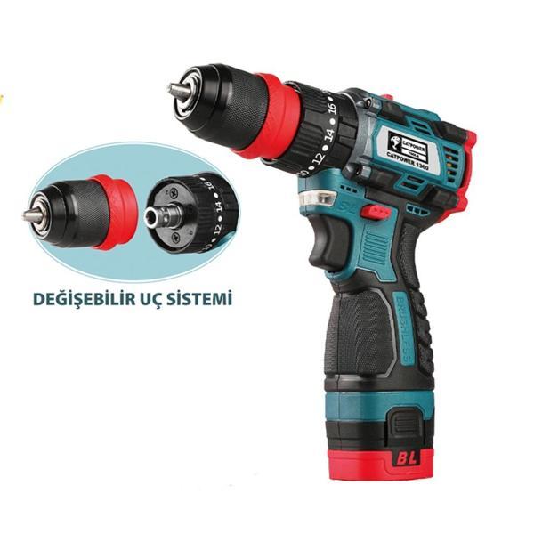 CATPOWER 1360 KÖMÜRSÜZ DARBELİ AKÜLÜ VİDALAMA 16V Lİ-İON 2.0Ah - Image 1