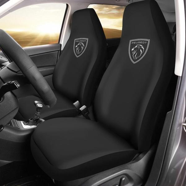 Peugeot 308 Araca Özel Oto Koltuk Kılıfı PRO - Siyah Yeni Logolu - Image 1