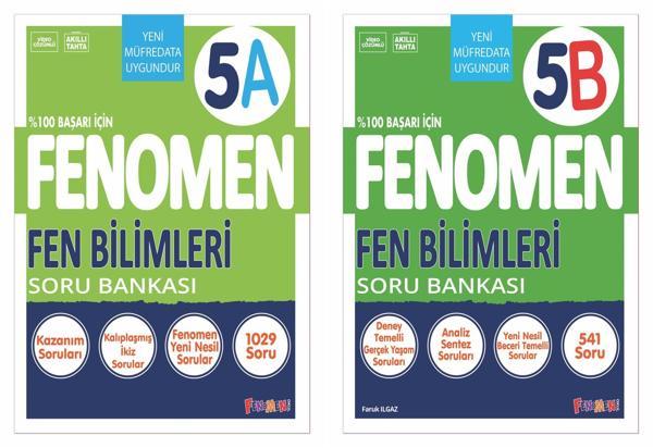 Fenomen Okul 2025 5. Sınıf Fen Bilimleri A + B Serisi Soru Seti 2 Kitap Güncel Müfredat - Image 1