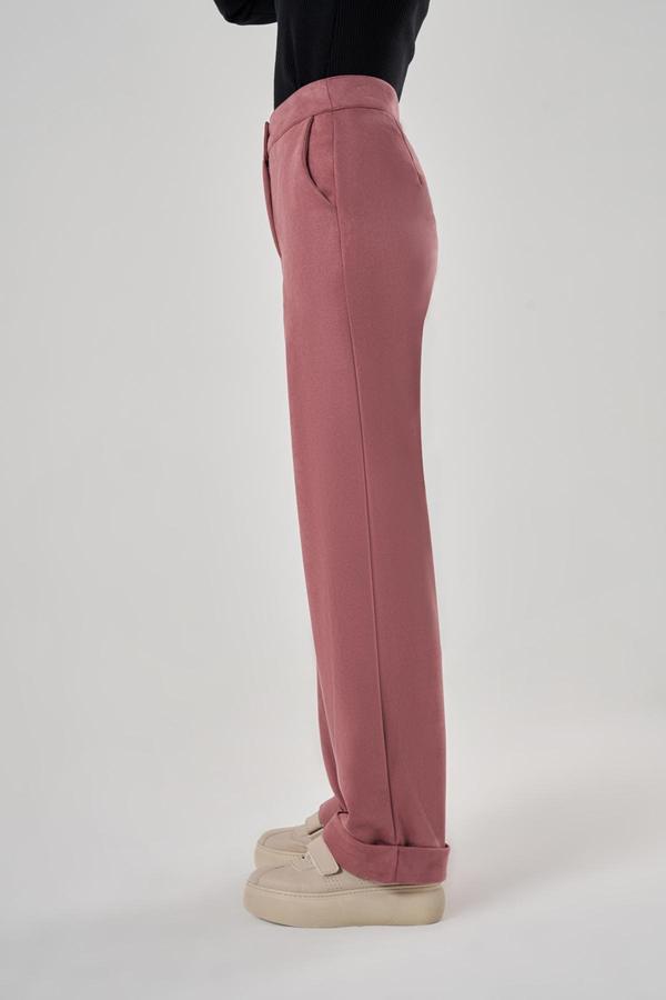 Mizalle Süet Dokulu Taba Pantolon - Image 1