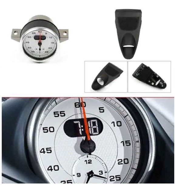 Porsche 718 2016+ Uyumlu Siyah Bakalit Ve Beyaz Chrono Takım - Image 1