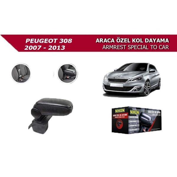Peugeot 308 2007-2013 Araca Özel Kol Dayama Siyah - Image 1