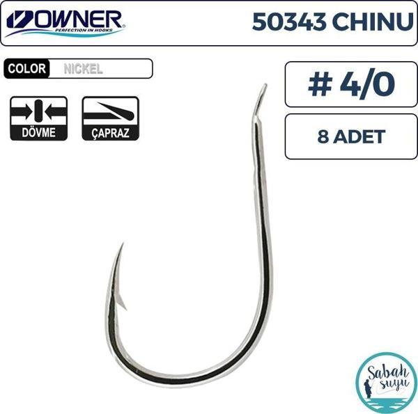 Owner 50343 Chinu İğne #4/0 (8 Adet) Beyaz - Image 1