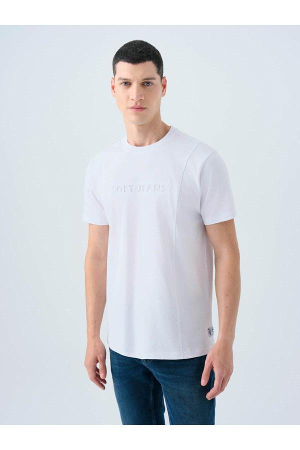 Loft Beyaz Erkek T-Shirt Lf2038587 - Image 1