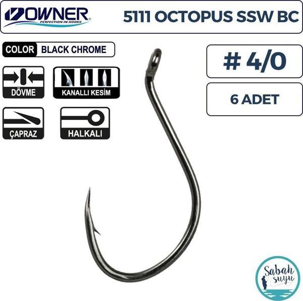 Owner 5111 Octopus SSW Delikli İğne Siyah #4/0 (6 Adet) - Image 1
