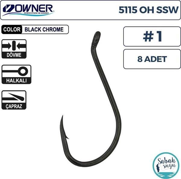 Owner 5115 OH SSW Delikli İğne #1 (8 Adet) Siyah - Image 1