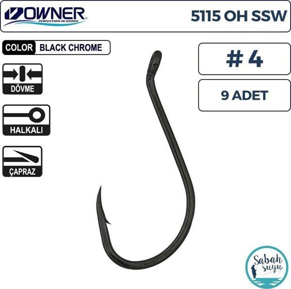 Owner 5115 OH SSW Delikli İğne #4 (9 Adet) Siyah - Image 1