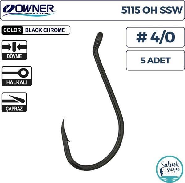 Owner 5115 OH SSW Delikli İğne #4/0 (5 Adet) Siyah - Image 1