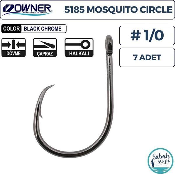 Owner 5185 Mosquito Circle Delikli İğne #1/0 (7 Adet) Siyah - Image 1