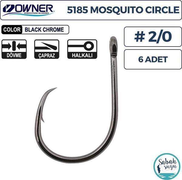 Owner 5185 Mosquito Circle Delikli İğne #2/0 (6 Adet) Siyah - Image 1