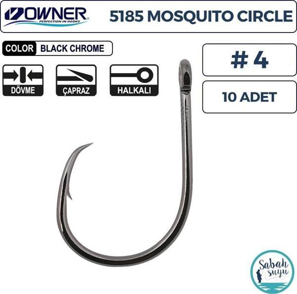 Owner 5185 Mosquito Circle Delikli İğne #4 (10 Adet) Siyah - Image 1