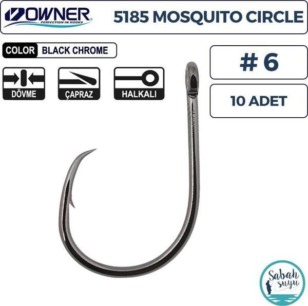 Owner 5185 Mosquito Circle Delikli İğne #6 (10 Adet) Siyah - Image 1