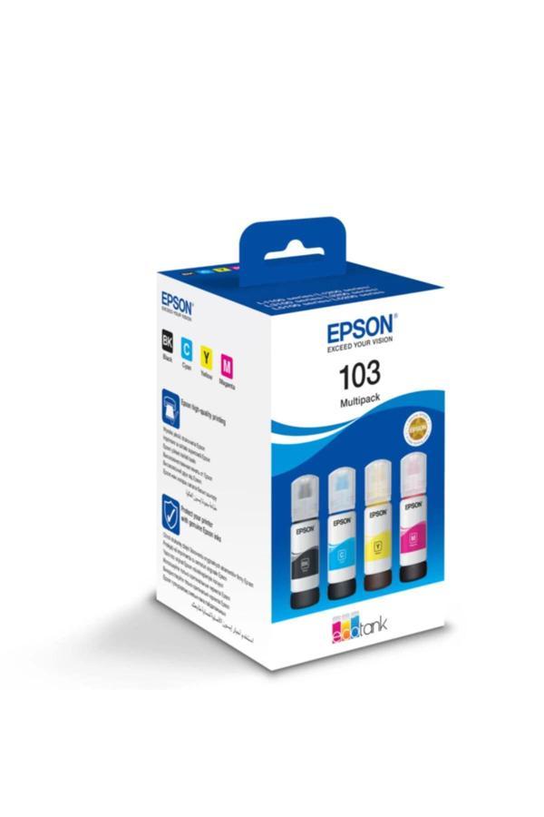 Epson Ecotank L3150 L3250 L3256 L5190  4 Renk Orijinal Mürekkep Seti - Image 1