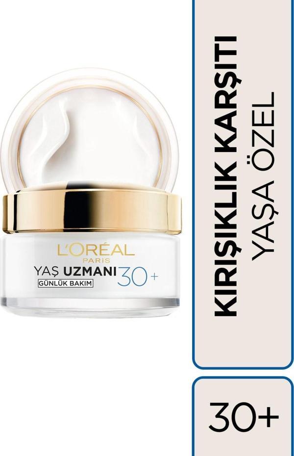 L'Oréal Paris Yaş Uzmanı 30+ İnce Çizgi Görünümünü Azaltan & Cilde Canlı Görünüm Veren, Kırşıklık Karşıtı Krem 50ml - Image 1
