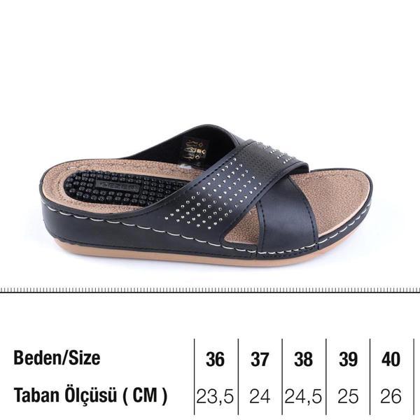 Gezer 11259 Siyah Kadın Günlük Düz Terlik - Image 1