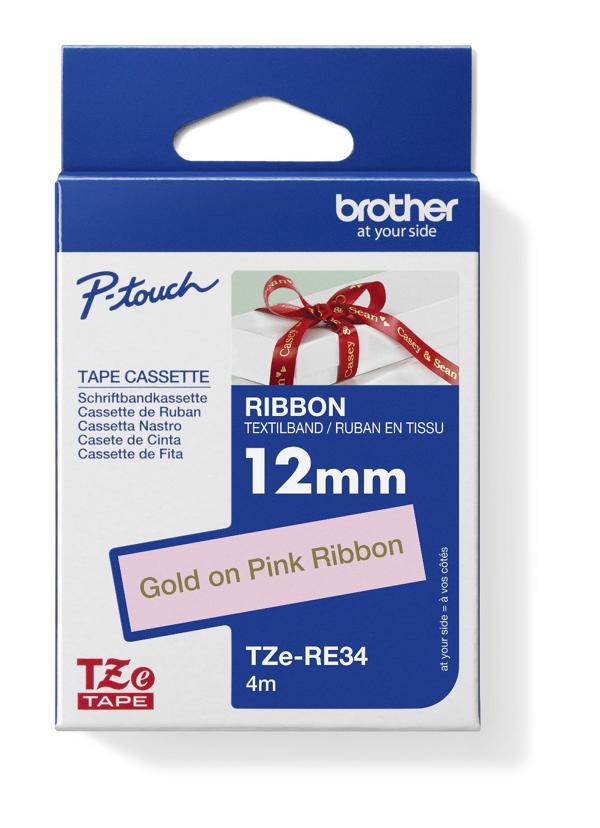 Brother Pembe Kurdele Üzerine Altın Yazılı Şerit - Image 1
