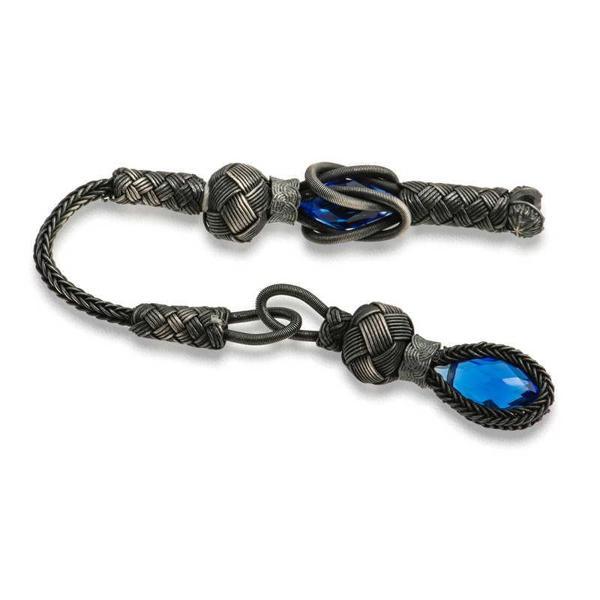 BlackCraft 1000 Ayar Gümüş Zirkon Taşlı Kazaz Püsküllü (BC-16C56B) - Image 1
