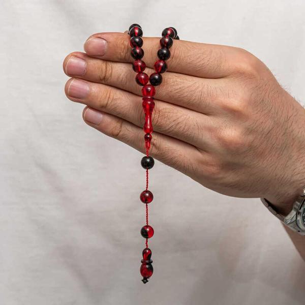 BlackCraft Yuvarlak Sıkma Kehribar Tesbih (BC-E265AB) - Image 1