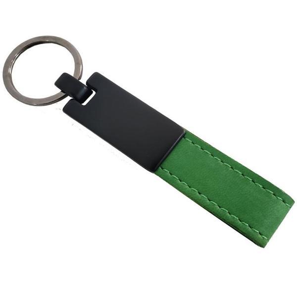 BlackCraft Yeşil Deri Metal Anahtarlık (BC-F13BE8) - Image 1
