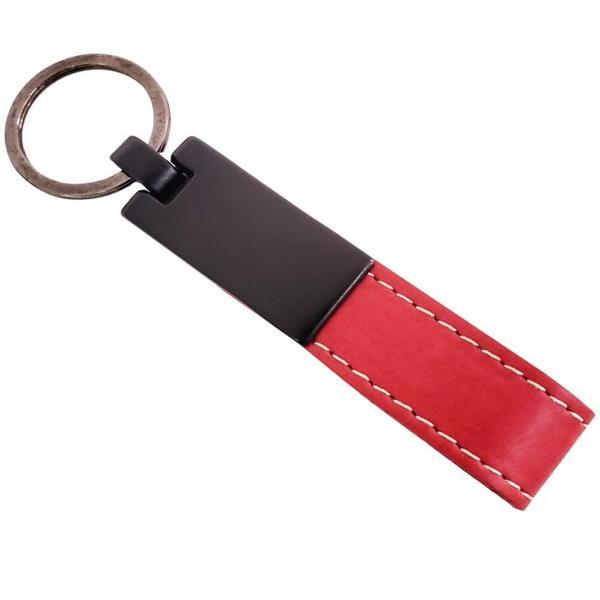 BlackCraft Kırmızı Deri Metal Anahtarlık (BC-22E188) - Image 1