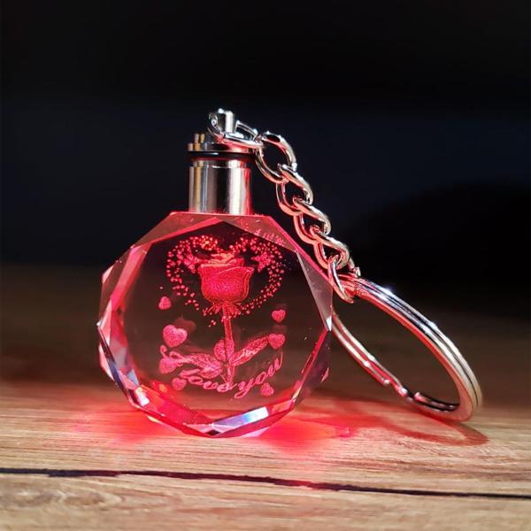 BlackCraft I Love You Tasarım Renk Değiştiren Anahtarlık (BC-63398C) - Image 1