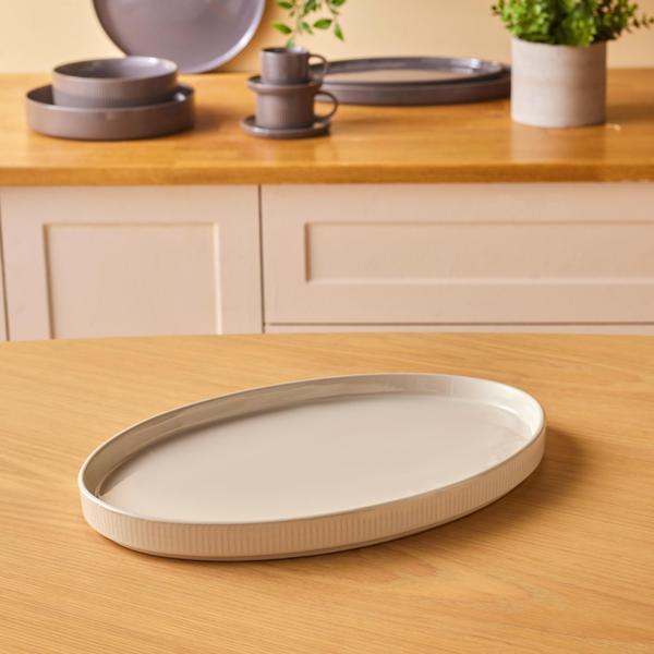 Karaca Massimo Kayık Tabak Krem 35 cm - Image 1