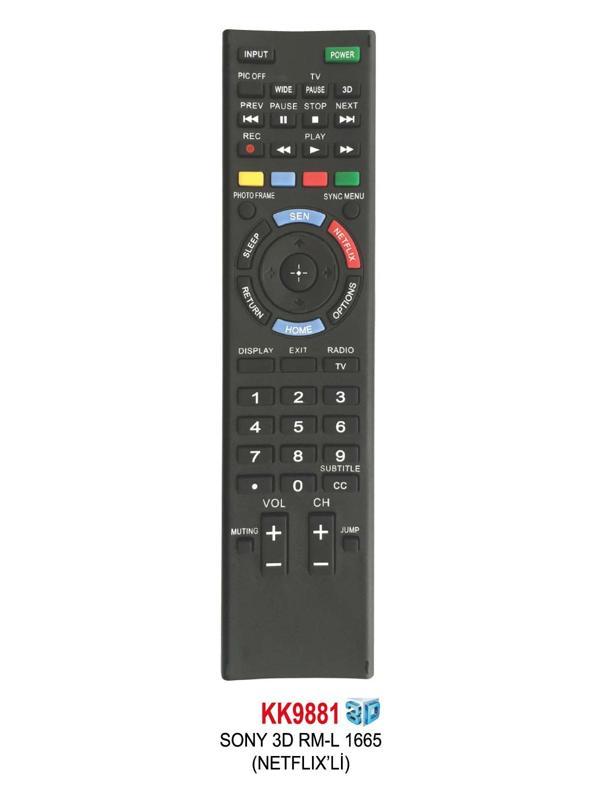 SONY 3D RM-L 1665 (NETFLIX’Lİ) LCD KUMANDA - Image 1
