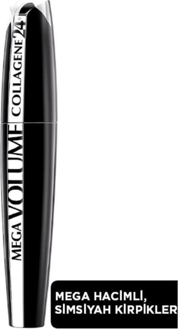 L'Oréal Paris Mega Volume Collagene 24H Siyah Maskara - Image 1
