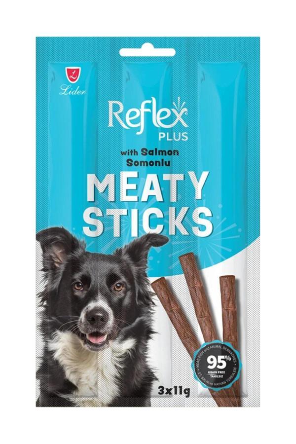 Meaty Sticks Somonlu Köpek Ödül Çubuğu 3x11gr Otuzlu Paket - Image 1