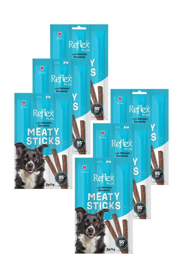 Meaty Sticks Somonlu Köpek Ödül Çubuğu 3x11gr Altılı Paket - Image 1