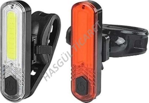 HSGL BİSİKLET  ÖN ARKA FAR SET USB ŞARJLI JY-6056 - Image 1