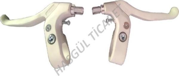 Hsgl Bisiklet Çocuk Plastik 2 Parmak Beyaz Fren kolu Bisiklet Aksesuar Fren Ekipman - Image 1
